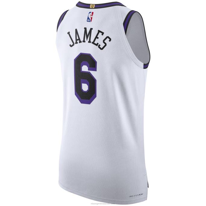 NBA 0F6D261 camiseta los angeles lakers lebron james nike blanco autentico