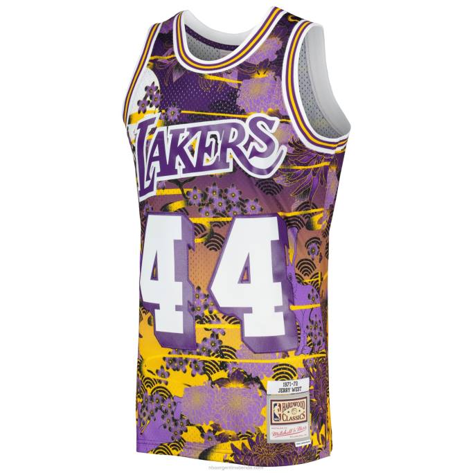NBA 0F6D2855 los angeles lakers jerry west púrpura hardwood classics año nuevo lunar swingman jersey