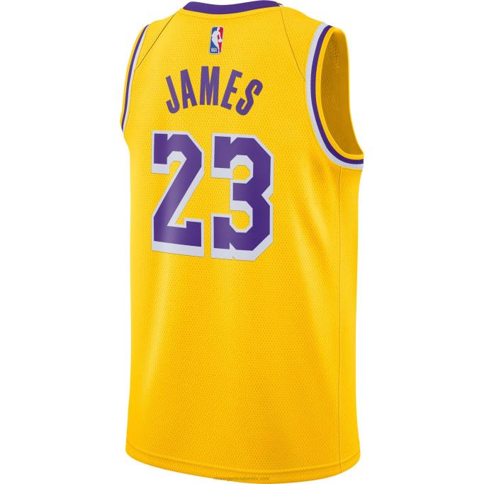 NBA 0F6D28 Los angeles lakers lebron james nike oro swingman camiseta