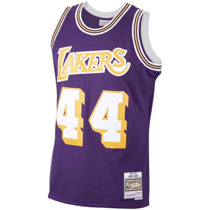 NBA 0F6D3148 los angeles lakers jerry west purple 1971-72 hardwood classics swingman player jersey