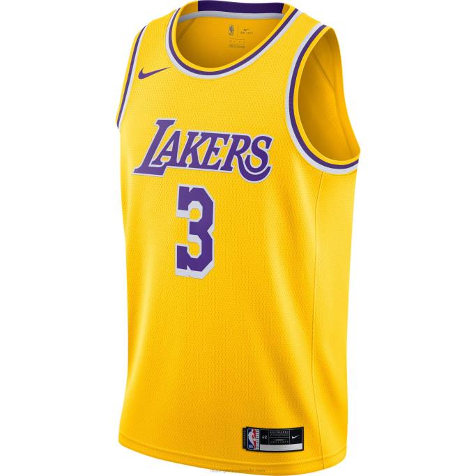 NBA 0F6D333 Los angeles lakers anthony davis nike oro swingman camiseta