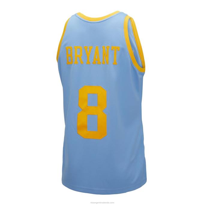 NBA 0F6D353 los angeles lakers kobe bryant mitchell & ness azul claro clásicos de madera dura auténtico jersey