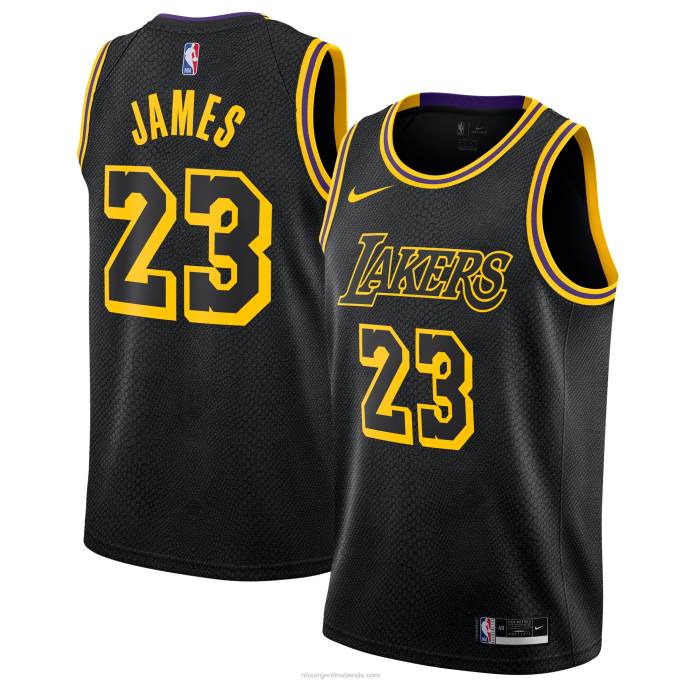 NBA 0F6D363 camiseta los angeles lakers lebron james nike city edition swingman negro