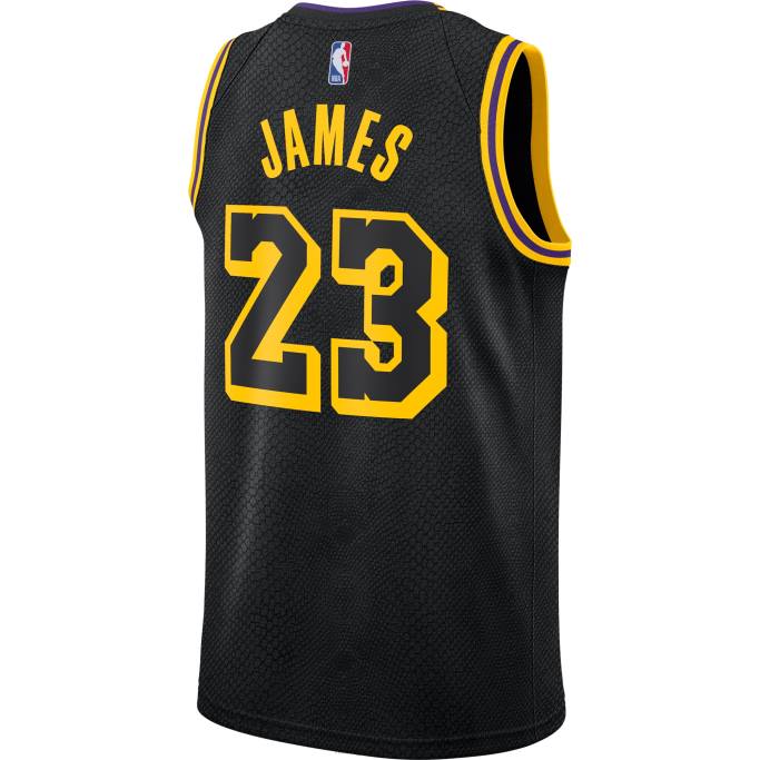 NBA 0F6D363 camiseta los angeles lakers lebron james nike city edition swingman negro