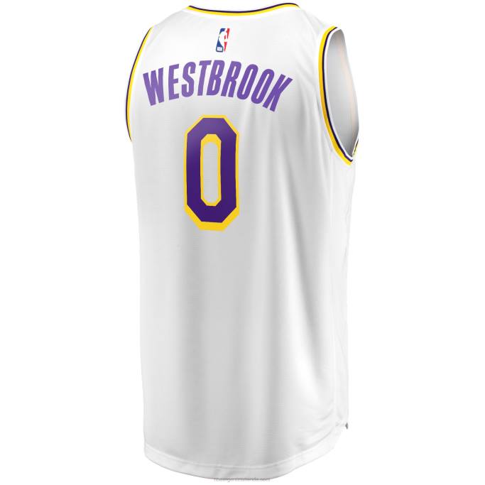 NBA 0F6D4396 los angeles lakers russell westbrook blanco fast break réplica jugador jersey