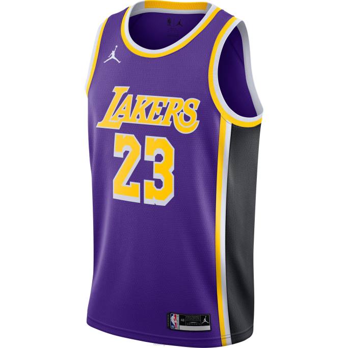 NBA 0F6D4776 los angeles lakers lebron james jordan marca púrpura swingman jersey