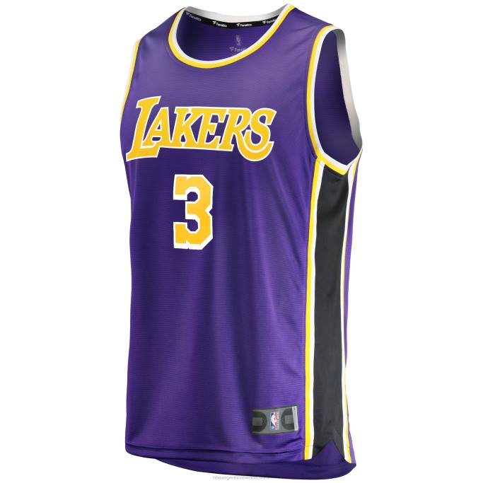 NBA 0F6D506 los angeles lakers anthony davis púrpura fast break réplica jersey