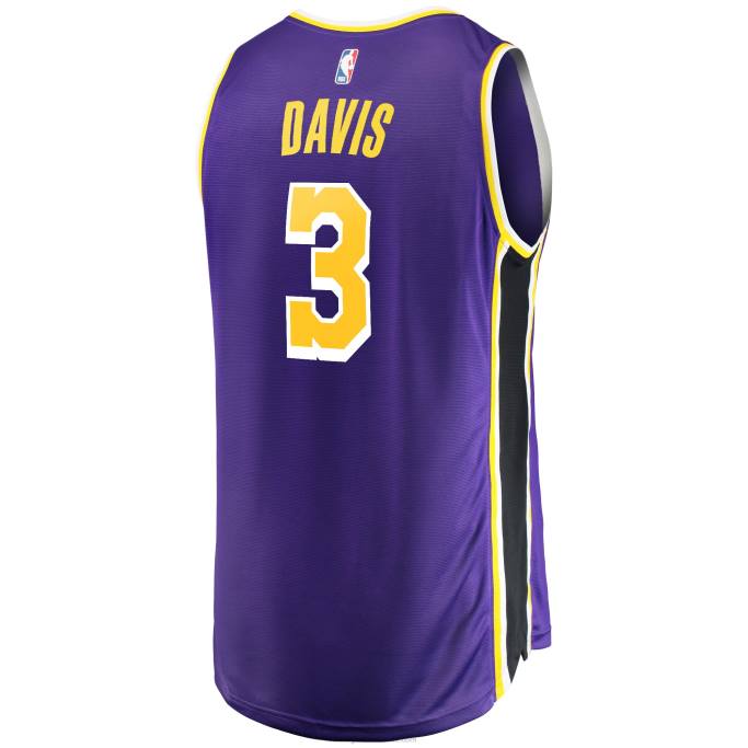 NBA 0F6D506 los angeles lakers anthony davis púrpura fast break réplica jersey