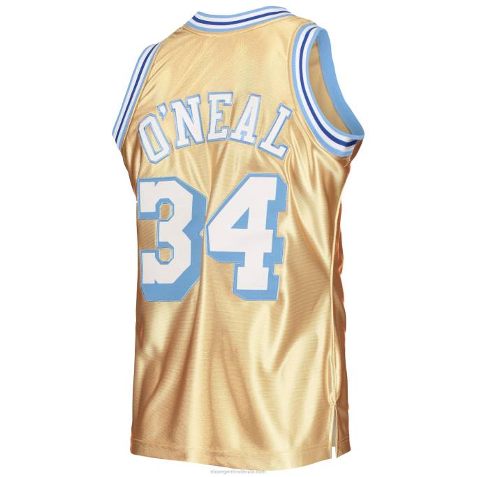 NBA 0F6D5489 los angeles lakers shaquille o'neal oro 75 aniversario hardwood classics swingman jersey