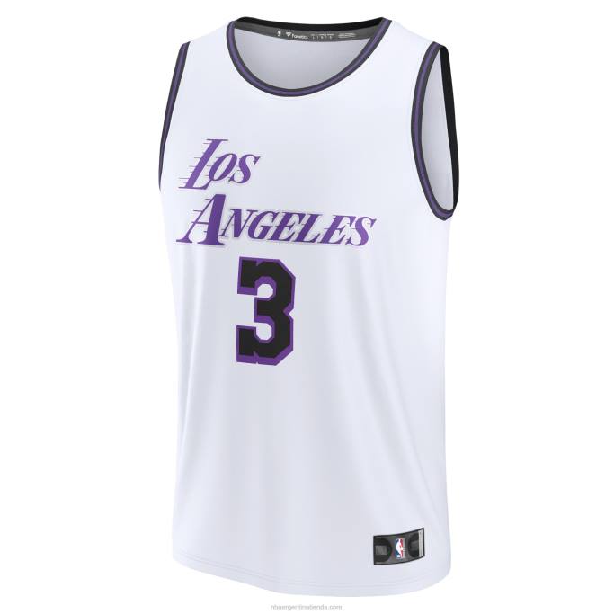 NBA 0F6D5685 los angeles lakers anthony davis blanco fastbreak camiseta