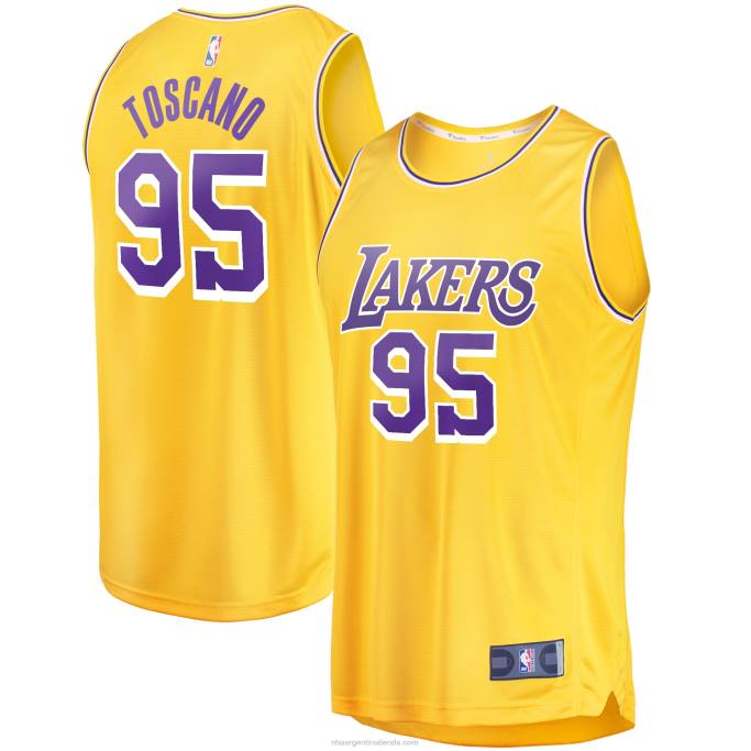 NBA 0F6D5712 los angeles lakers juan toscano-anderson oro fast break replica jersey