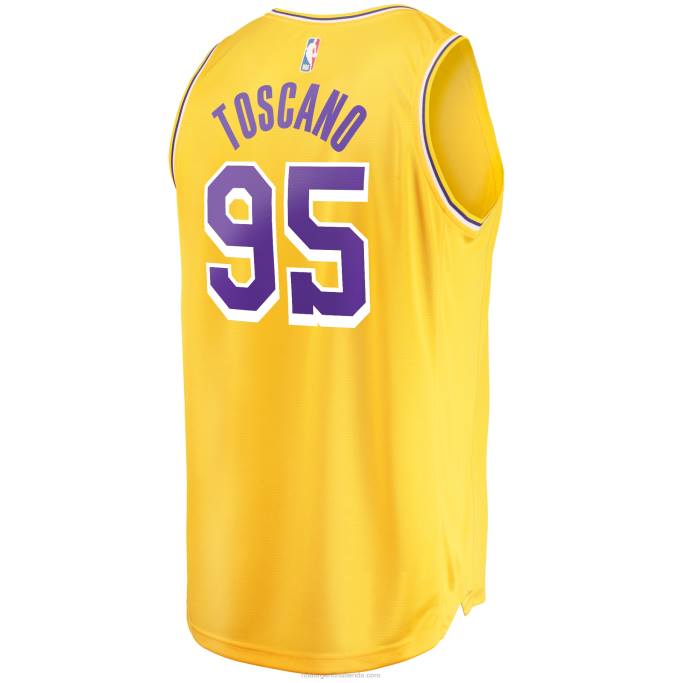 NBA 0F6D5712 los angeles lakers juan toscano-anderson oro fast break replica jersey