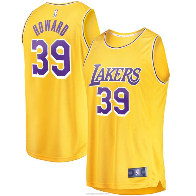 NBA 0F6D5843 los angeles lakers dwight howard oro fast break replica jersey
