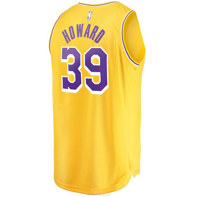 NBA 0F6D5843 los angeles lakers dwight howard oro fast break replica jersey