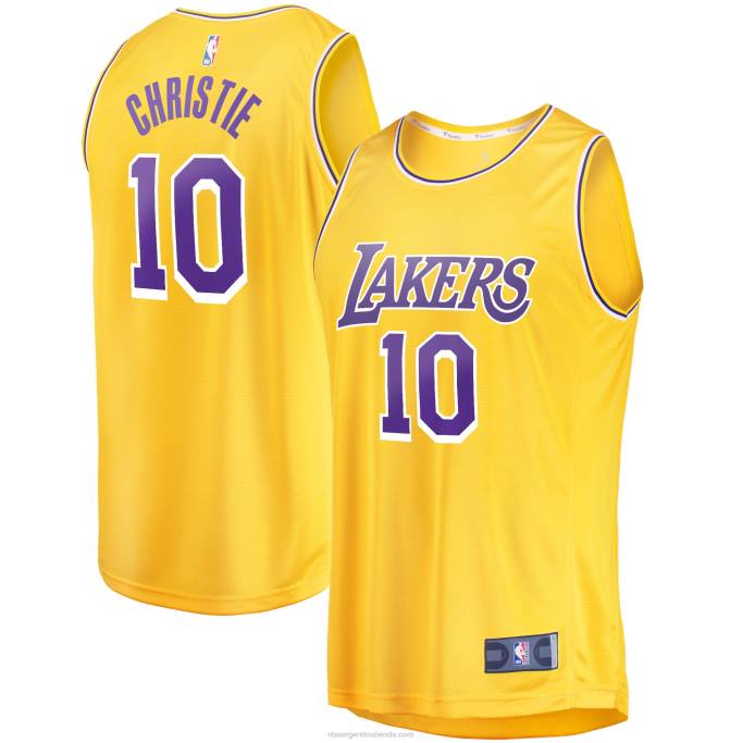 NBA 0F6D6012 los angeles lakers max christie oro fast break réplica playera de jugador - icono