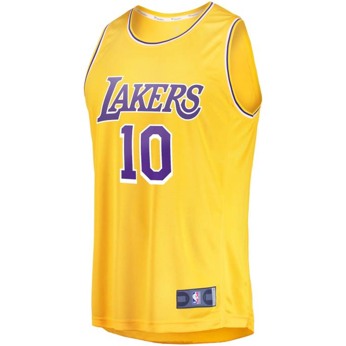 NBA 0F6D6012 los angeles lakers max christie oro fast break réplica playera de jugador - icono