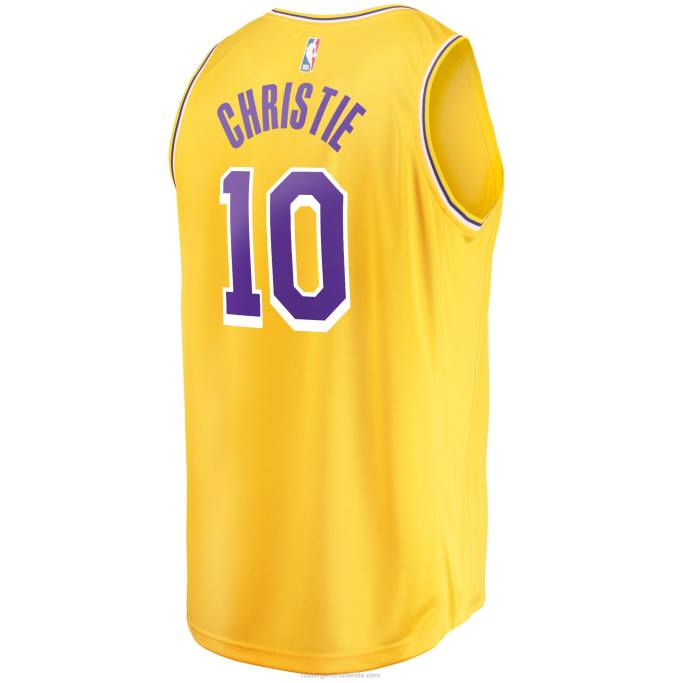 NBA 0F6D6012 los angeles lakers max christie oro fast break réplica playera de jugador - icono