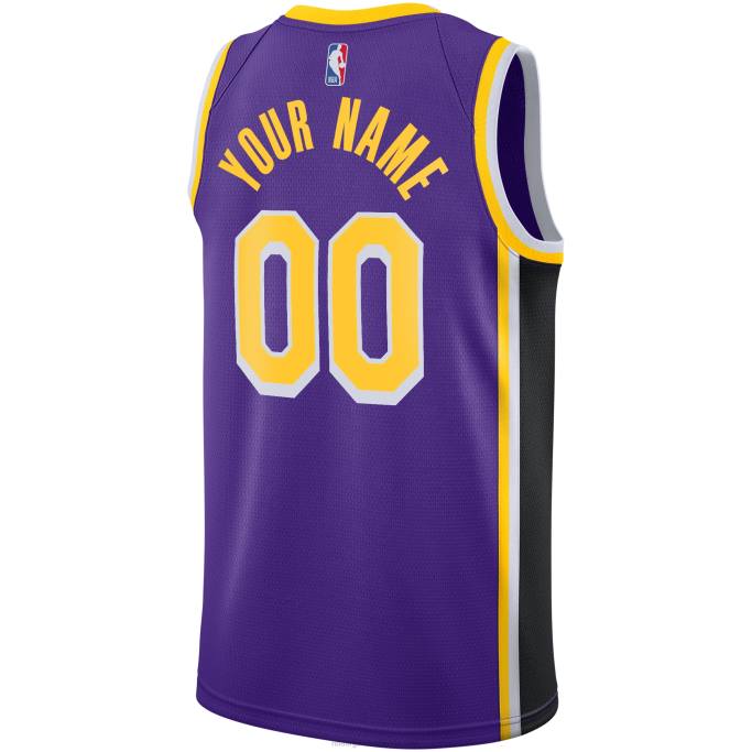 NBA 0F6D6317 los angeles lakers jordan marca púrpura swingman personalizado jersey