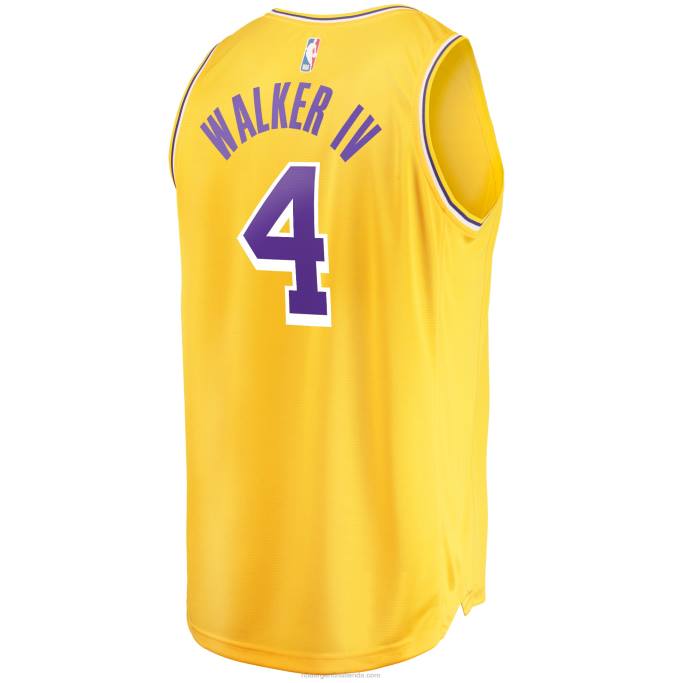 NBA 0F6D6679 Réplica de camiseta dorada de lonnie walker de los angeles lakers