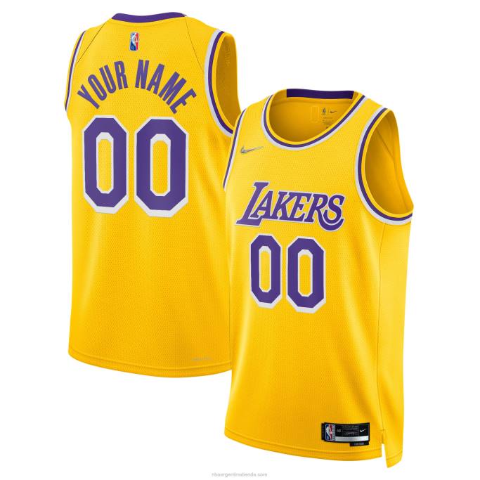 NBA 0F6D695 Los angeles lakers nike oro diamante swingman camiseta personalizada