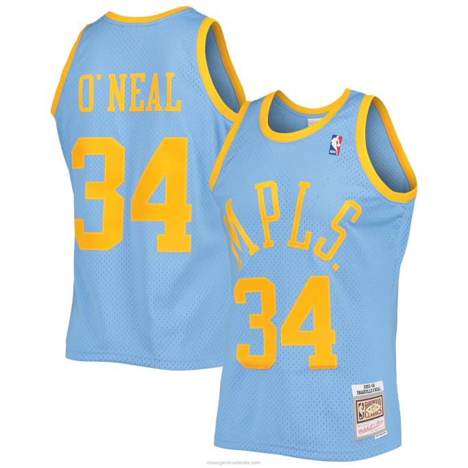 NBA 0F6D774 los angeles lakers shaquille o'neal mitchell & ness polvo azul hardwood classics swingman jersey