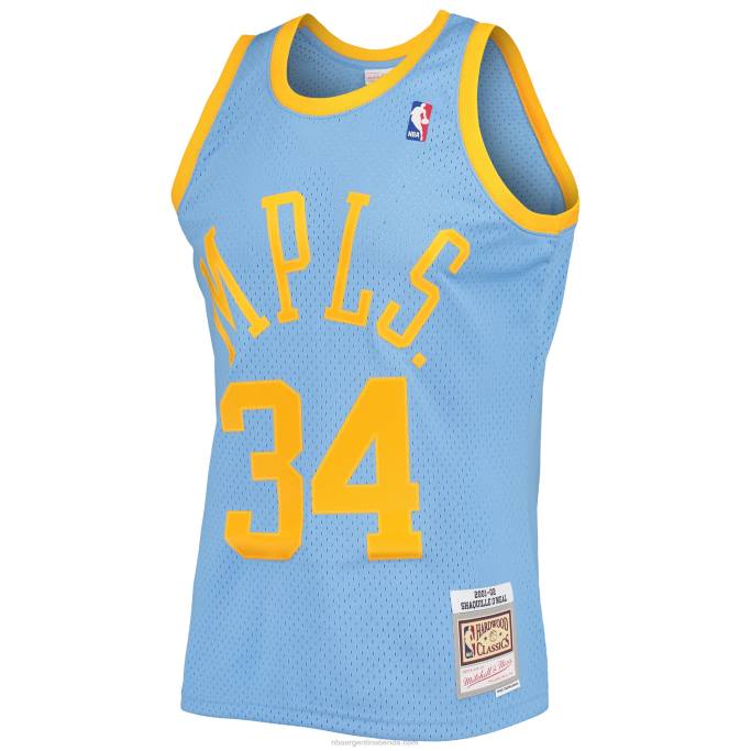 NBA 0F6D774 los angeles lakers shaquille o'neal mitchell & ness polvo azul hardwood classics swingman jersey