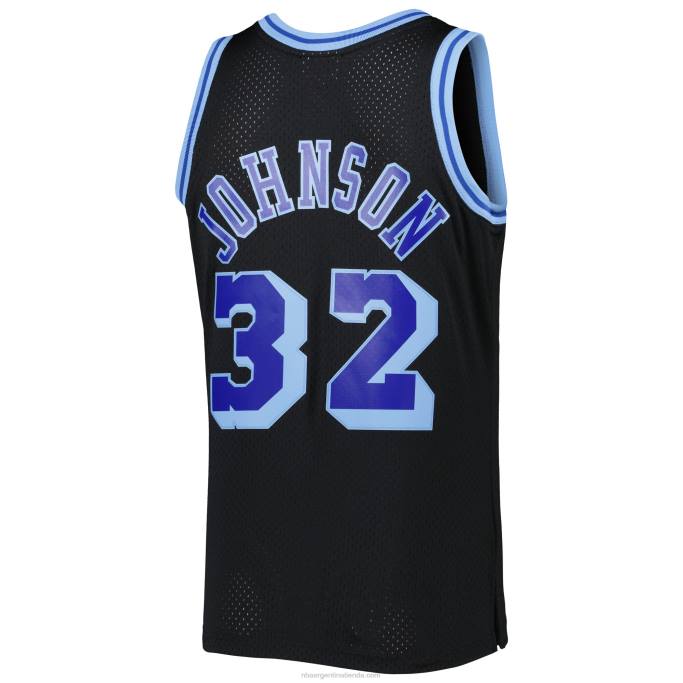 NBA 0F6D8061 camiseta los angeles lakers magic johnson black 1984-85 hardwood classics recarga 3.0 swingman