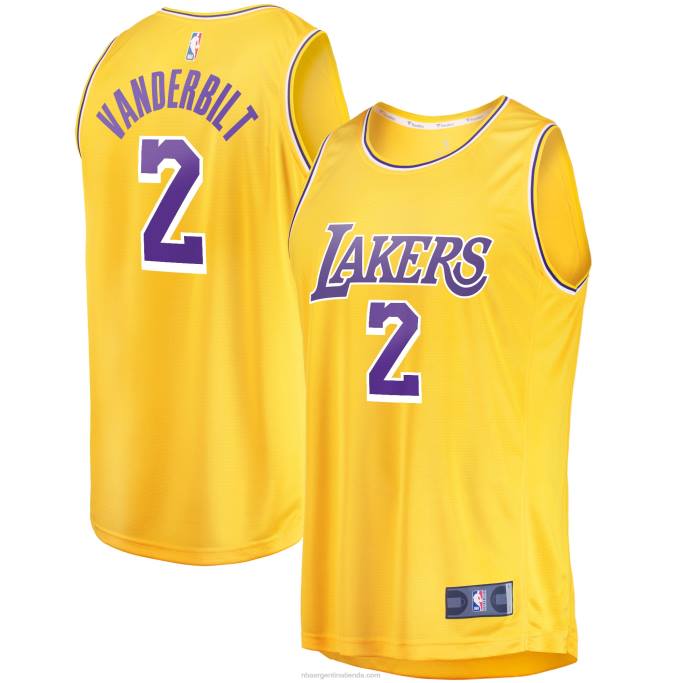 NBA 0F6D830 los angeles lakers jarred vanderbilt oro fast break player jersey