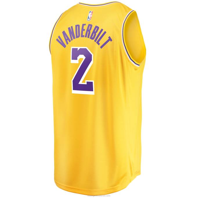 NBA 0F6D830 los angeles lakers jarred vanderbilt oro fast break player jersey
