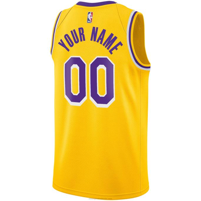 NBA 0F6D903 Los angeles lakers nike oro swingman camiseta personalizada