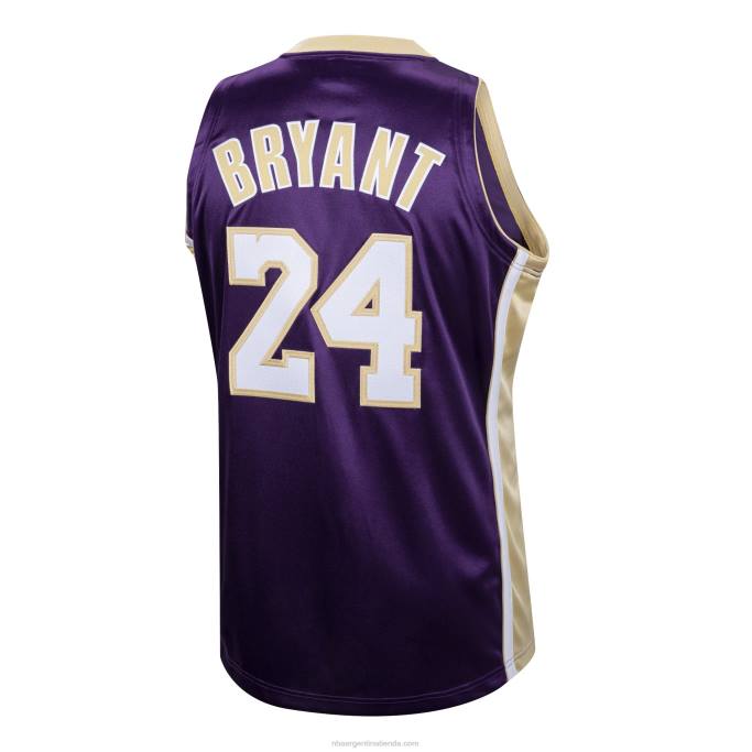 NBA 0F6D934 los angeles lakers kobe bryant salón de la fama púrpura clase de 2020 # 24 auténtico jersey de madera dura