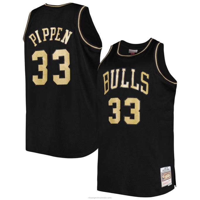 NBA 0F6D1169 los toros de chicago scottie pippen mitchell & ness negro grande y alto clásico de madera dura jersey swingman