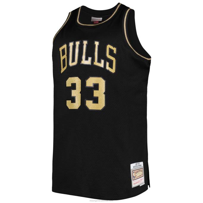 NBA 0F6D1169 los toros de chicago scottie pippen mitchell & ness negro grande y alto clásico de madera dura jersey swingman