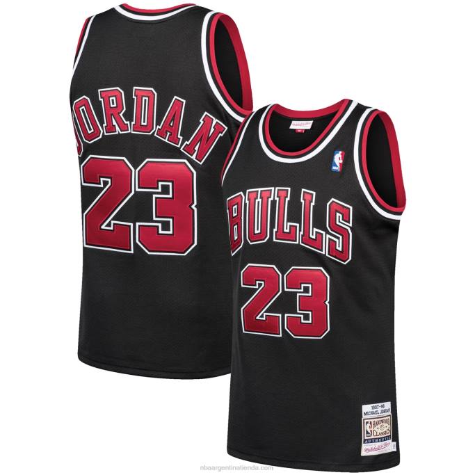 NBA 0F6D11 chicago bulls michael jordan mitchell & ness negro hardwood classics auténtico playera de jugador