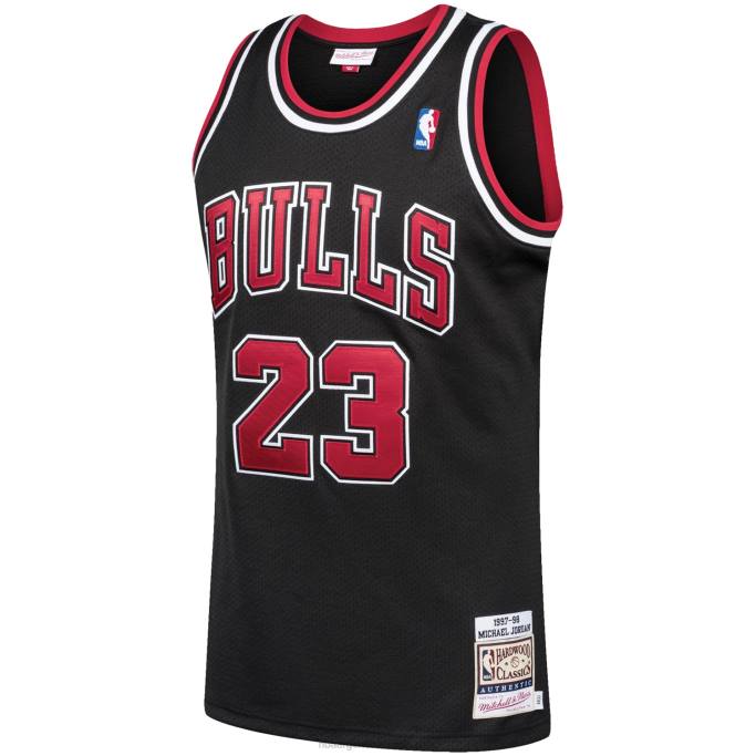 NBA 0F6D11 chicago bulls michael jordan mitchell & ness negro hardwood classics auténtico playera de jugador