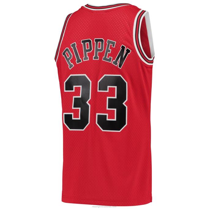 NBA 0F6D1629 chicago bulls scottie pippen mitchell & ness rojo hardwood classics swingman jersey