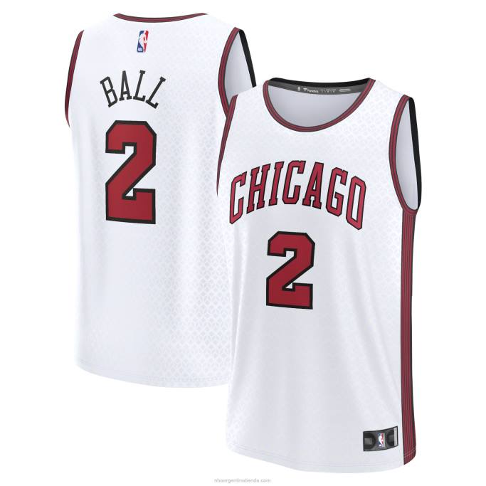 NBA 0F6D1696 chicago bulls lonzo ball blanco fastbreak jersey