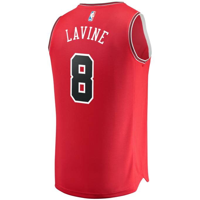 NBA 0F6D215 réplica de camiseta roja de los toros de chicago zach lavine fast break