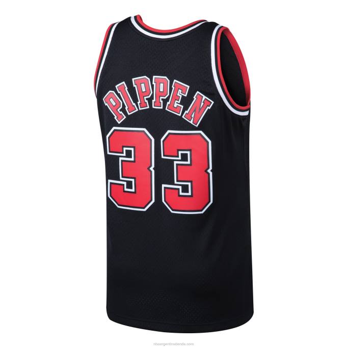 NBA 0F6D318 chicago bulls scottie pippen mitchell & ness negro hardwood classics swingman jersey