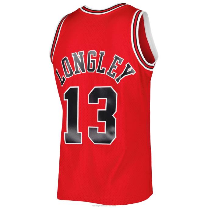 NBA 0F6D4347 chicago bulls luc longley mitchell & ness rojo hardwood classics swingman jersey
