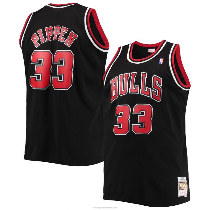 NBA 0F6D460 los toros de chicago scottie pippen mitchell & ness negro grande y alto clásico de madera dura jersey swingman