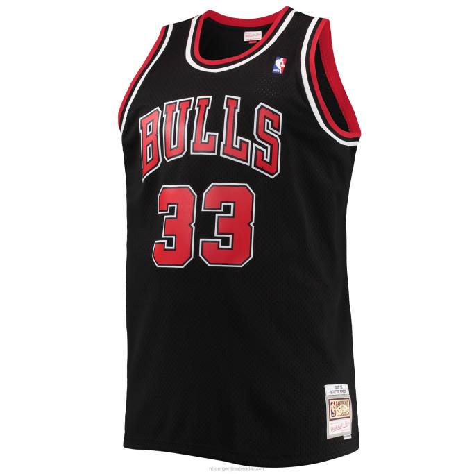 NBA 0F6D460 los toros de chicago scottie pippen mitchell & ness negro grande y alto clásico de madera dura jersey swingman