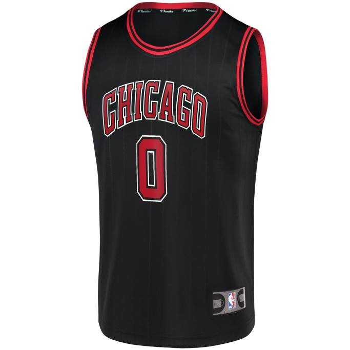 NBA 0F6D5110 réplica de camiseta chicago bulls coby white black fast break