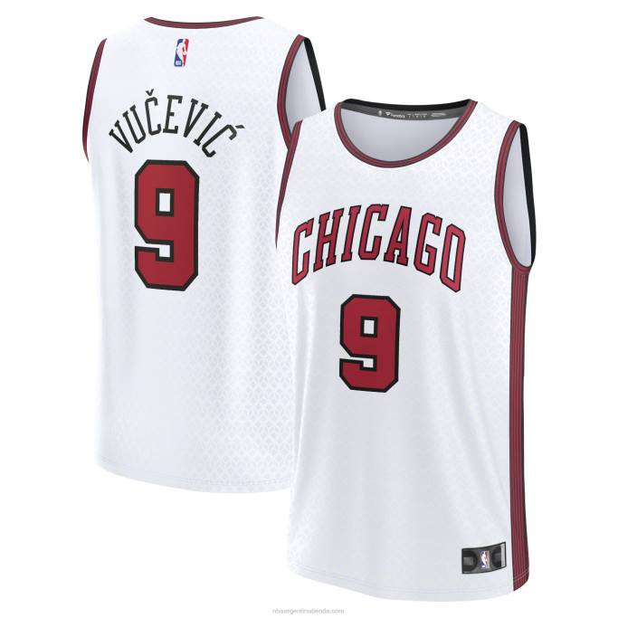 NBA 0F6D5958 camiseta chicago bulls nikola vucevic blanca fastbreak