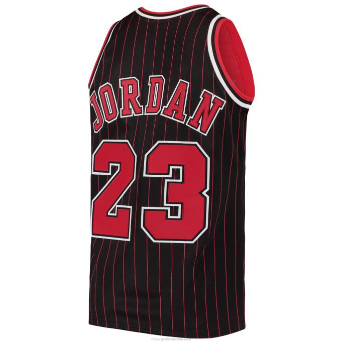 NBA 0F6D67 camiseta chicago bulls michael jordan mitchell & ness black hardwood classics auténtico