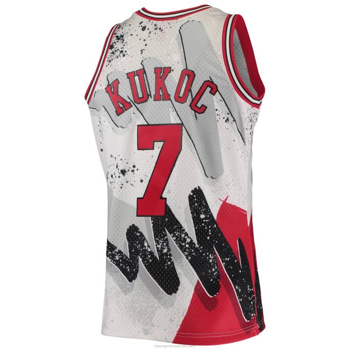 NBA 0F6D7460 toros de chicago toni kukoc mitchell & ness blanco clásico de madera dura hyper hoops swingman jersey