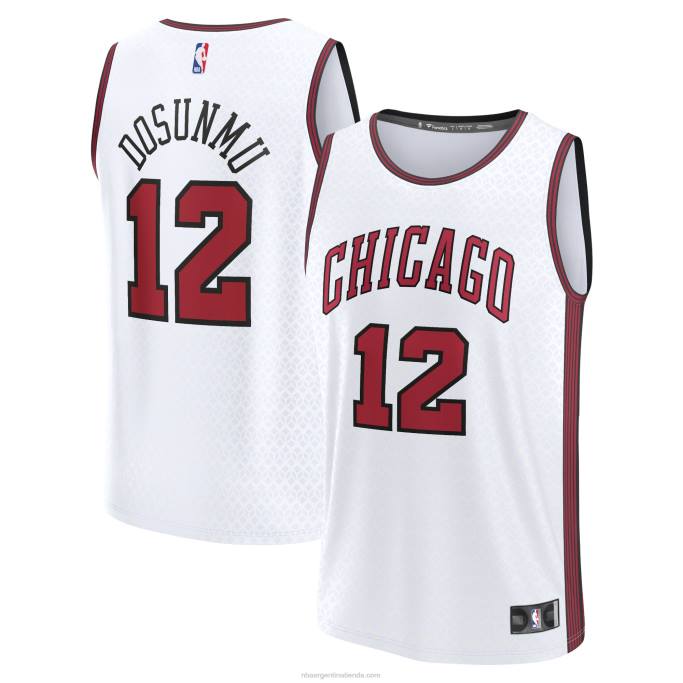 NBA 0F6D839 camiseta chicago bulls ayo dosunmu blanca fastbreak