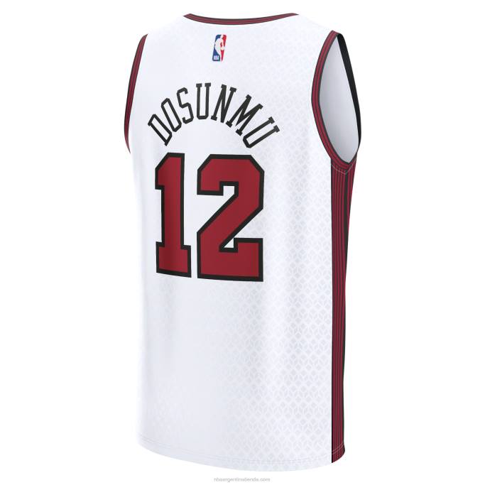 NBA 0F6D839 camiseta chicago bulls ayo dosunmu blanca fastbreak