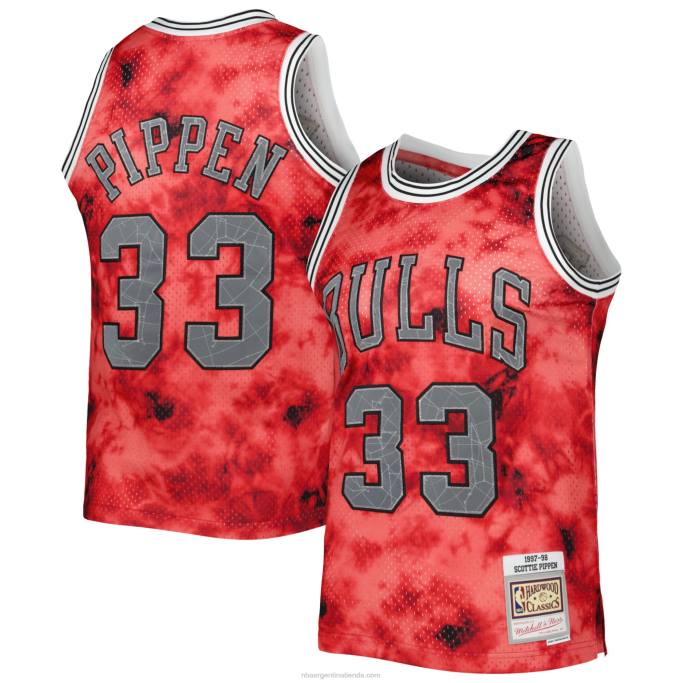 NBA 0F6D8590 chicago bulls scottie pippen mitchell & ness camiseta roja galaxy swingman