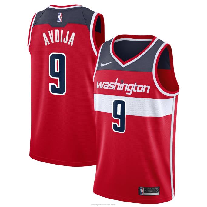 NBA 0F6D12937 Camiseta Washington Wizards Deni Avdija Nike Swingman Roja